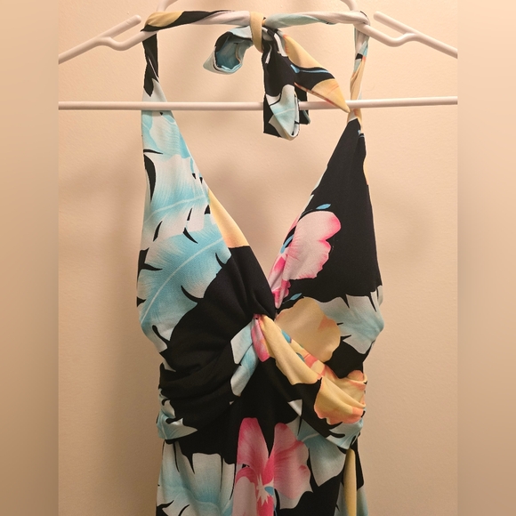 Cache Black and Blue Floral Maxi Dress - Picture 2 of 5